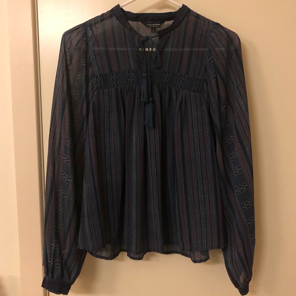 Lucky Brand striped peasant top